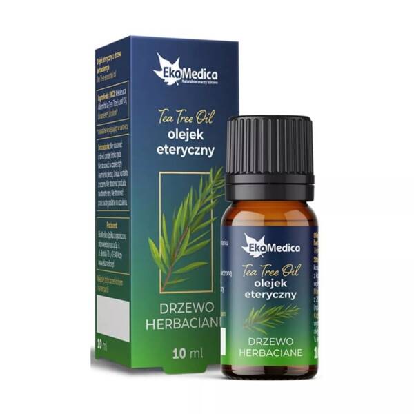 EkaMedica Tea Tree Essential Oil Olejek Eteryczny z Drzewa Herbacianego do Kąpieli i Masażu 10ml