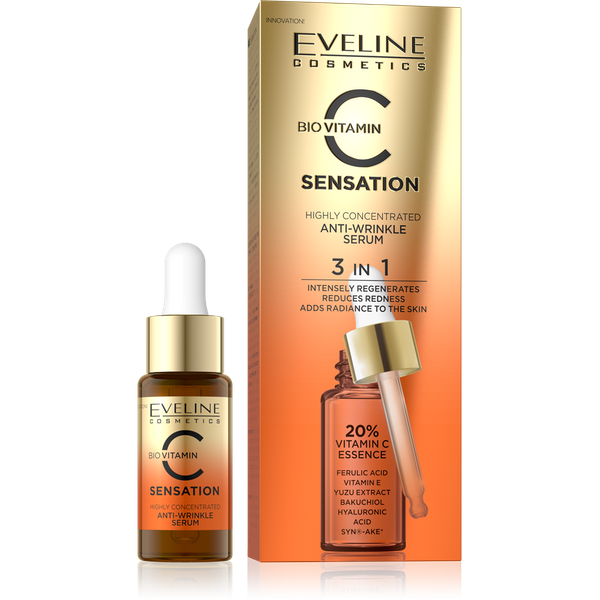 Eveline C Sensation Silnie Odmładzające Serum Przeciwzmarszczkowe z Wysokim Stężeniem Witaminy C 18ml