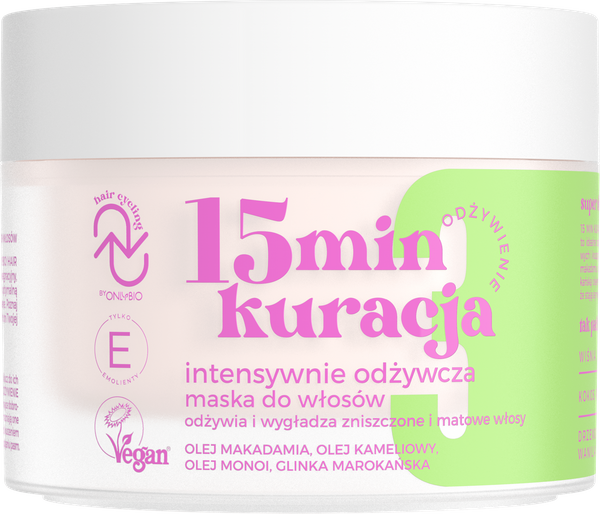 OnlyBio Hair Cycling Odżywienie 15 Minutowa Kuracja Intensywnie Odżywcza Maska do Włosów 280ml