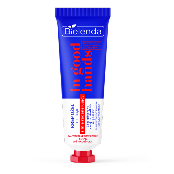 Bielenda In Good Hands Silnie Regenerujący Kremożel do Rąk 25% Gliceryna i Olejek ze Słodkich Migdałów Vegan 50ml