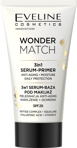 Eveline Wonder Match SPF20 Serum-Baza pod Makijaż 3w1 30ml