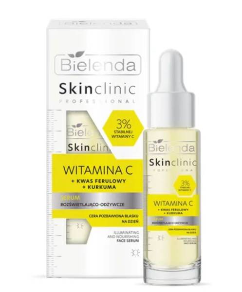 Bielenda Skin Clinic Professional Witamina C Serum Rozświetlająco-Odżywcze na Dzień dla Skóry Pozbawionej Blasku 30ml