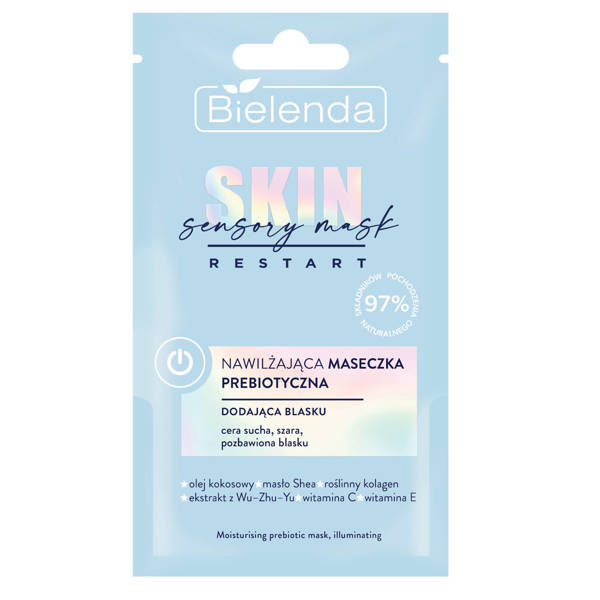 Bielenda Skin Restart Sensory Mask Nawilżająca Maseczka Prebiotyczna Dodająca Blasku dla Cery Suchej 8g